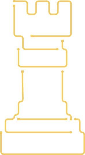 Rook of chess game As in chess, a rook is a symbol af honesty, a value we represent.